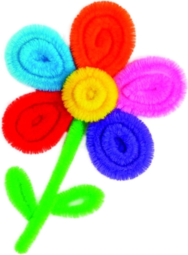 Flores con limpiapipas