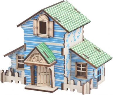 Woodcraft rompecabezas 3D de madera Cabaña del bosque