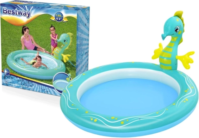 Parque acuático hinchable BESTWAY con caballito de mar 188 × 160 × 86 cm
