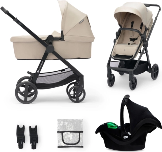Cochecito combinado Kinderkraft 3 en 1 Newly moonlight grey con silla de coche Mink PRO