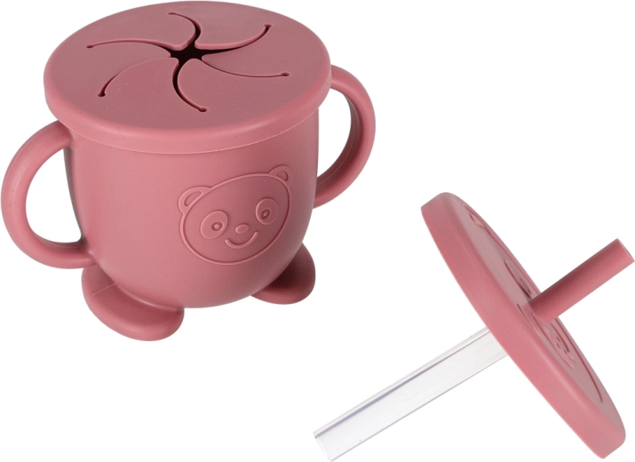 Taza con dos tapas