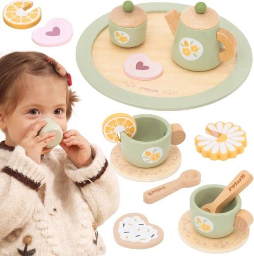 Set de té primaveral de madera Viga – 15 piezas