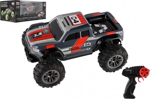 Auto RC Pick Up Todoterreno gris-rojo