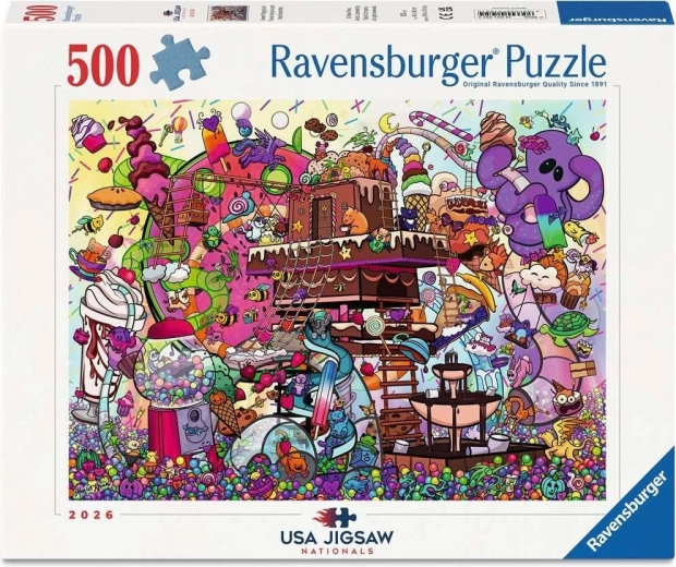 Ravensburger Puzzle USA Jigsaw Nationals: Parque de dulces (500 piezas)
