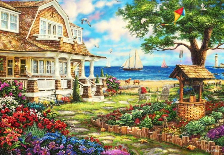 Puzzle Cabaña junto al mar 1000 piezas