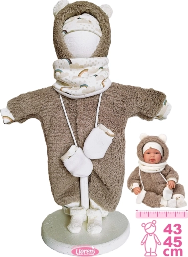 Llorens ropa para muñeca New Born 43–45 cm, set de 5 piezas