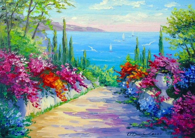 Puzzle Camino soleado hacia el mar 1000 piezas ENJOY