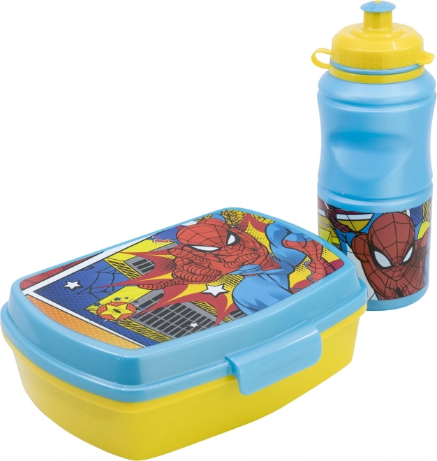 Juego infantil de comida 2 en 1 SPIDERMAN: botella de 380 ml y fiambrera