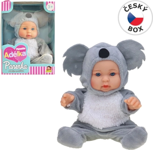 Muñeca con disfraz de koala 22,5 cm