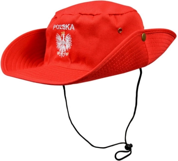 Sombrero vaquero en colores de Polonia blanco‑rojo