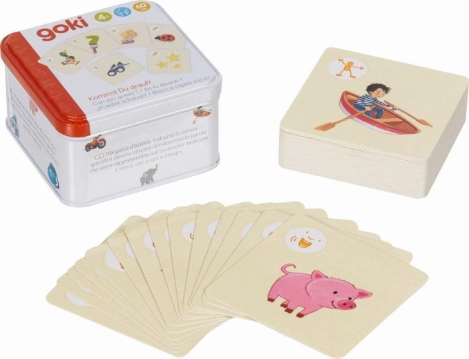 Goki juego Adivina actividades en caja metálica