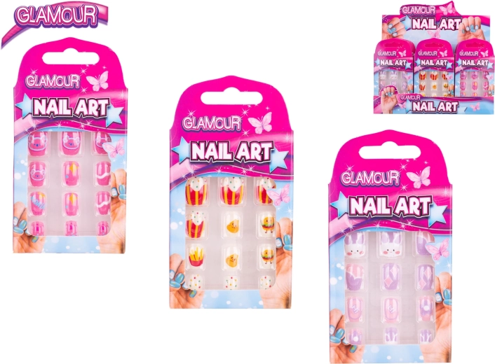 Glamour set de uñas adhesivas para niños, 12 uds.