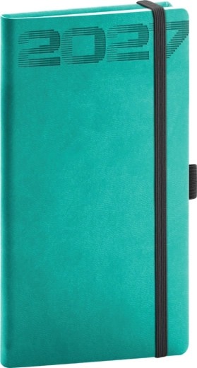 Agenda de bolsillo Notique Aprint Top 2027 color petróleo 9 × 15,5 cm