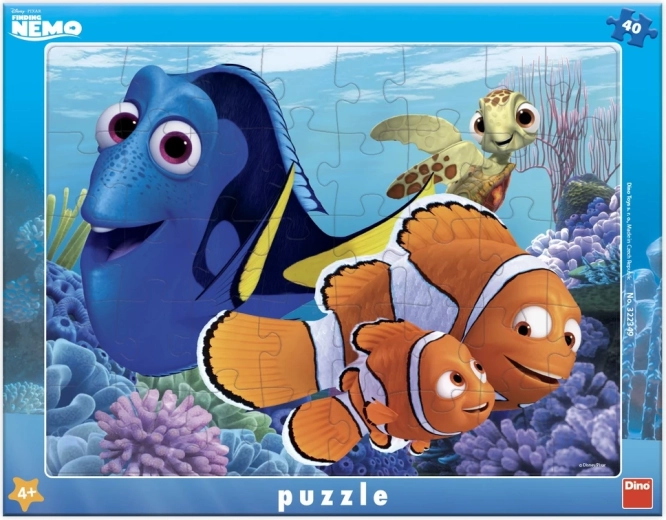 Puzzle Dino Nemo y amigos de 40 piezas con marco