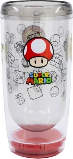 Vaso grande de doble pared Super Mario con Smartgrip antivuelco - 1 unidad