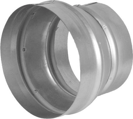 Reducción metálica 100/125 mm para conducto circular