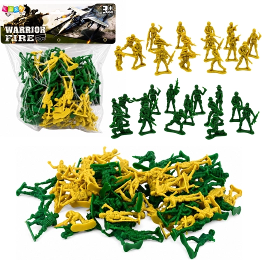 Set militar de soldados de plástico 72 uds.