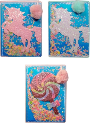 Diario infantil con bolígrafo y funda de lentejuelas