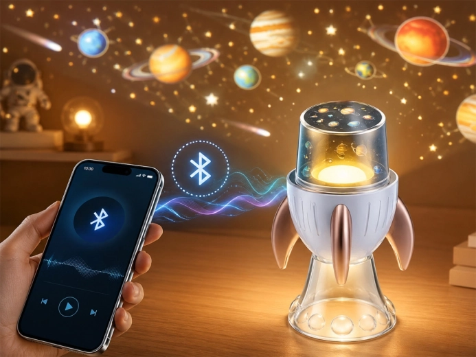 3 en 1: proyector, luz nocturna y altavoz Bluetooth