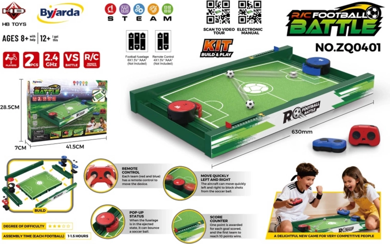 Juego de fútbol de mesa teledirigido