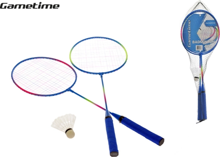 Set de raquetas de bádminton de 62,5 cm con volantes en red
