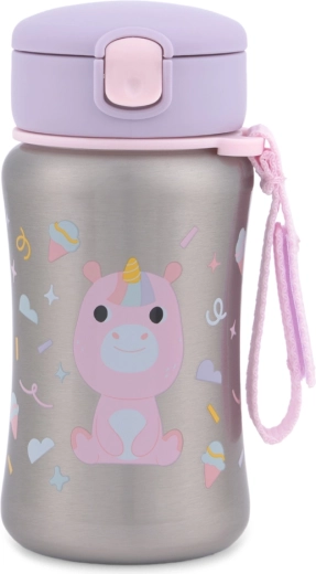 Skip Hop botella de agua de acero inoxidable con pajita Besties Squad unicornio