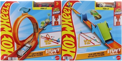 Pista Hot Wheels Stunt Tracks con elementos de acrobacias