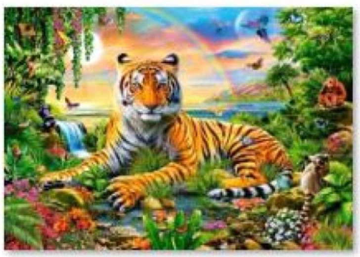 Mosaico de diamantes (diamond painting) tigre 40 × 30 cm - 1 pieza