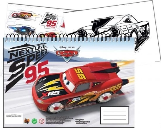 Bloc de espiral con pegatinas Cars