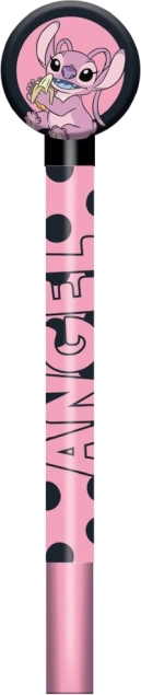 Topper de madera para lápiz Disney Stitch y Angel