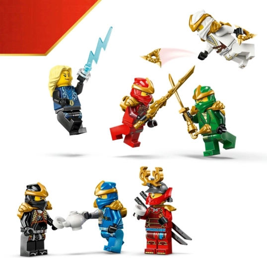 Nueve minifiguras, incluido el exclusivo Maestro del Rayo