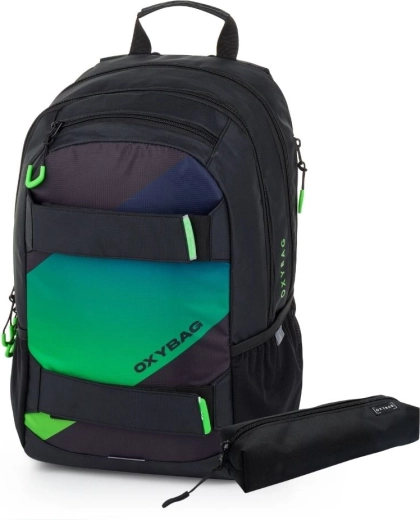 Mochila estudiantil con estuche OXYBAG Sport Ombre