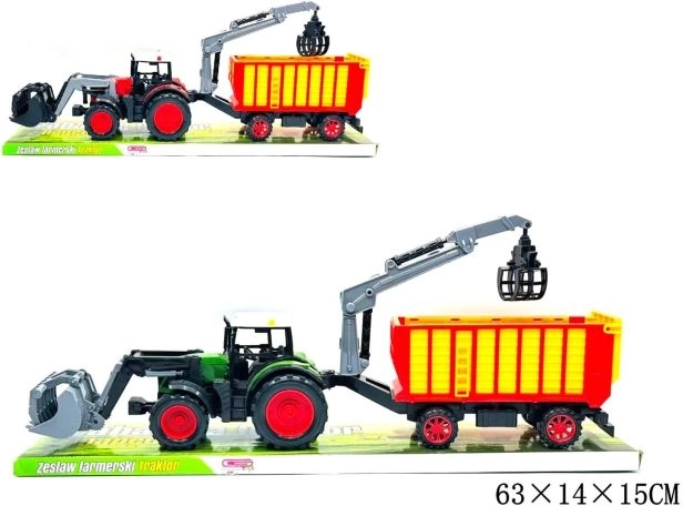 Tractor con remolque para niños