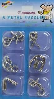Set de seis rompecabezas metálicos