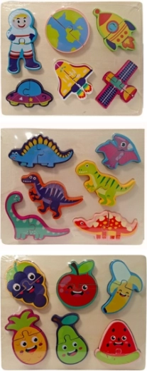 Puzles de madera para niños con animales y herramientas