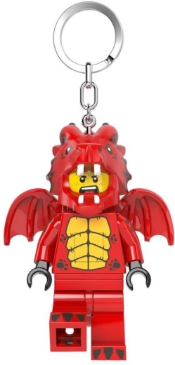 Minifiguras LEGO Dragón rojo – llavero luminoso con luz LED