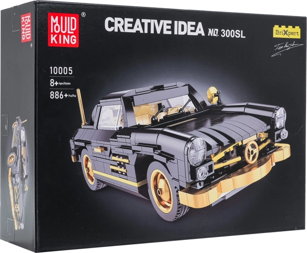 Set de construcción de automóvil retro de 886 piezas