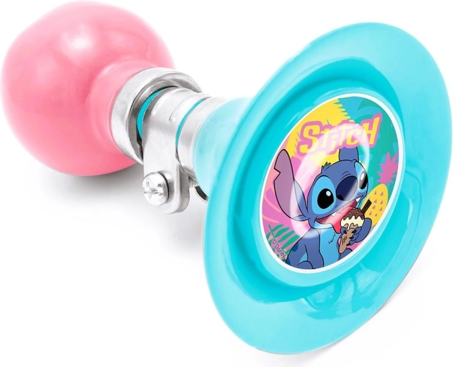 Bocina infantil para bicicleta Stitch rosa-turquesa - 1 pieza