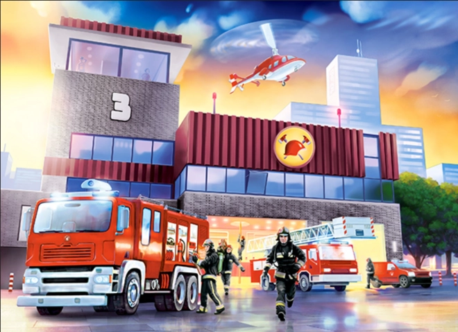 Puzle de 70 piezas – estación de bomberos