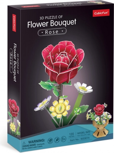 Puzle 3D Ramo de flores - Rosas