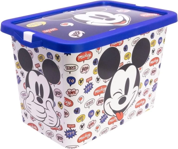Caja de almacenamiento Stor grande con tapa Mickey Mouse