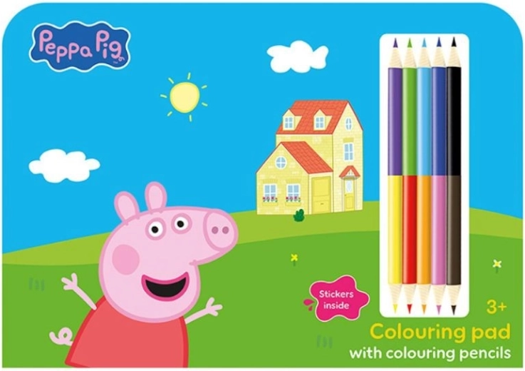 Set de dibujo con lápices de colores Peppa Pig