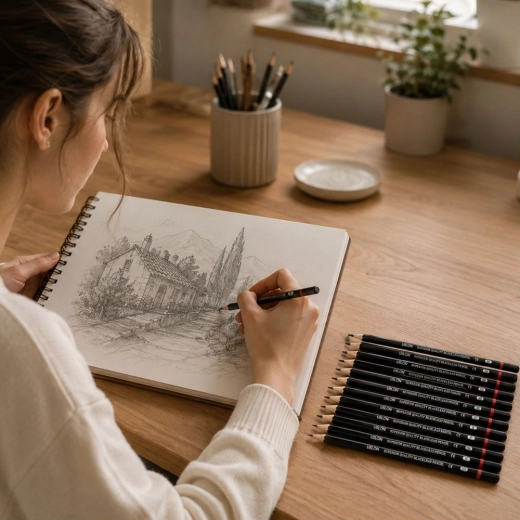 Estuche metálico para viajes y para el estudio