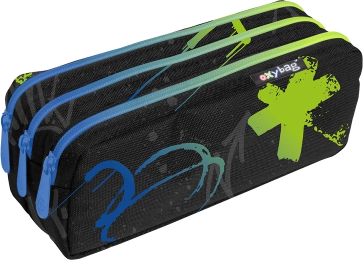 Estuche escolar con tres cremalleras Graffiti Boy