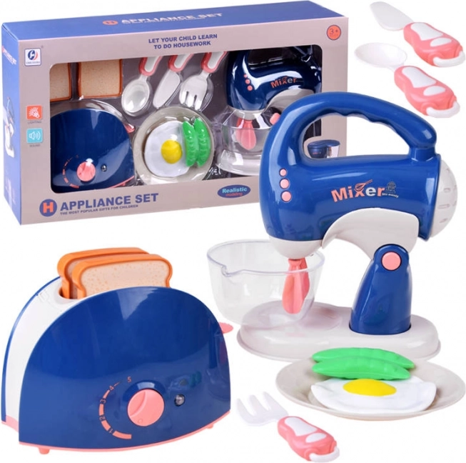 Set de cocina infantil con batidora y tostadora