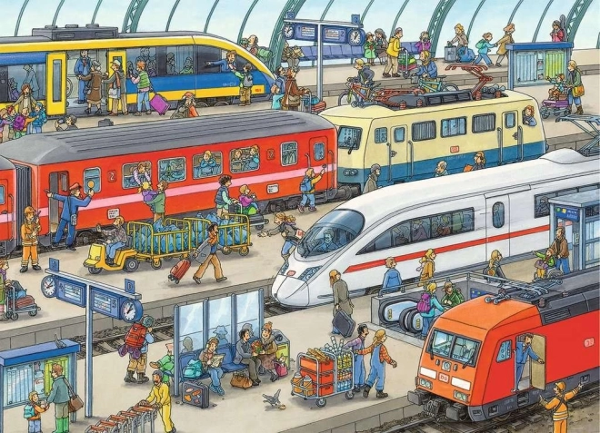 Puzle estación de tren 60 piezas