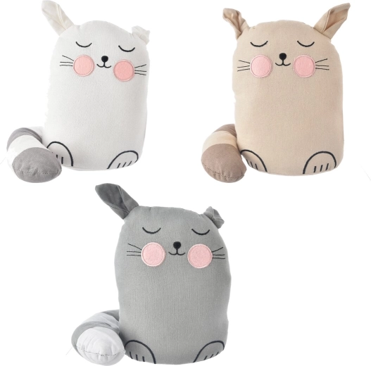 Tope de puerta de felpa con forma de gato 21 cm (3 variantes)