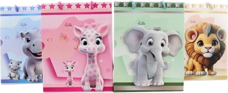 Bolsa de regalo Animales de safari alegres