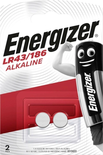 Energizer LR43/186 pilas de botón alcalinas 1,5 V, 2 uds
