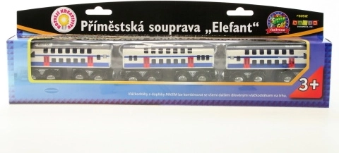 Réplica de madera del tren de cercanías CityElefant Maxim